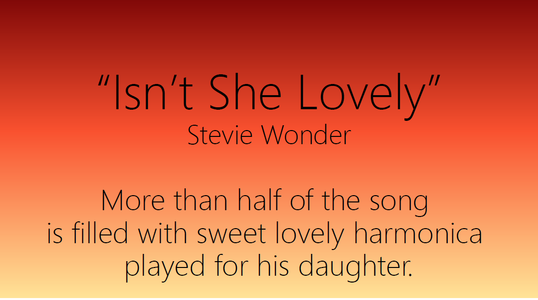 Stevie Wonder - Isn't She Lovely - Tradução 