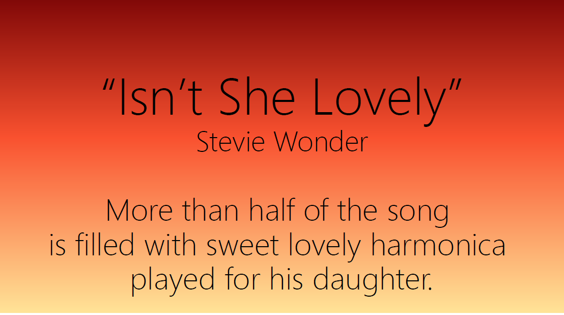 ISN'T SHE LOVELY (TRADUÇÃO) - Stevie Wonder 